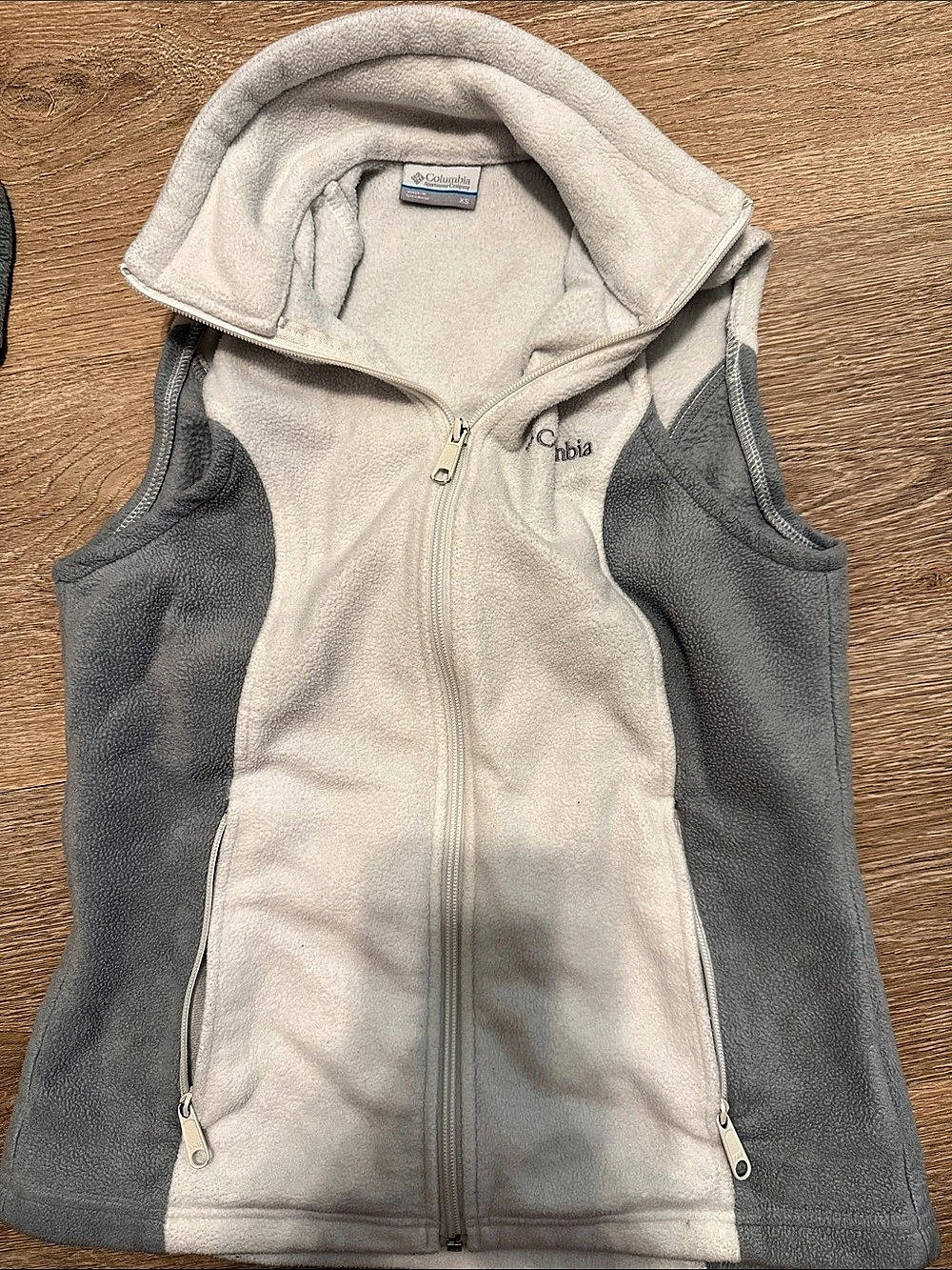 Columbia Benton Springs Fleece Vest Gray & Cream